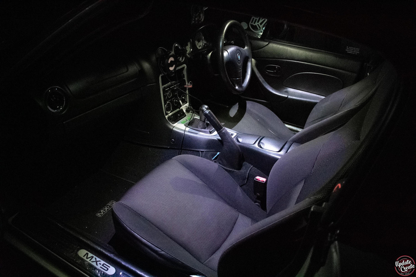 Sun Visor Delete Plates with LED Lights Mazda Mx5 Miata Roadster Eunos